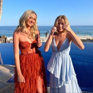 X REVOLVE Bustier Gown in Rust